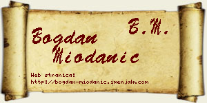 Bogdan Miodanić vizit kartica
